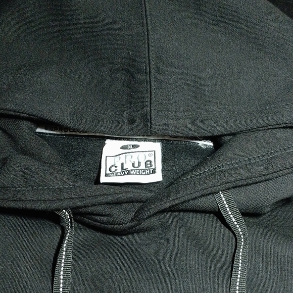 Black Hoodie with Graphic Design - Picture 4 of 7